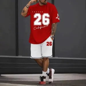 Men's Fashion Short-sleeved T-shirts and Shorts All-match 2024 Summer New Design Men's Clothing