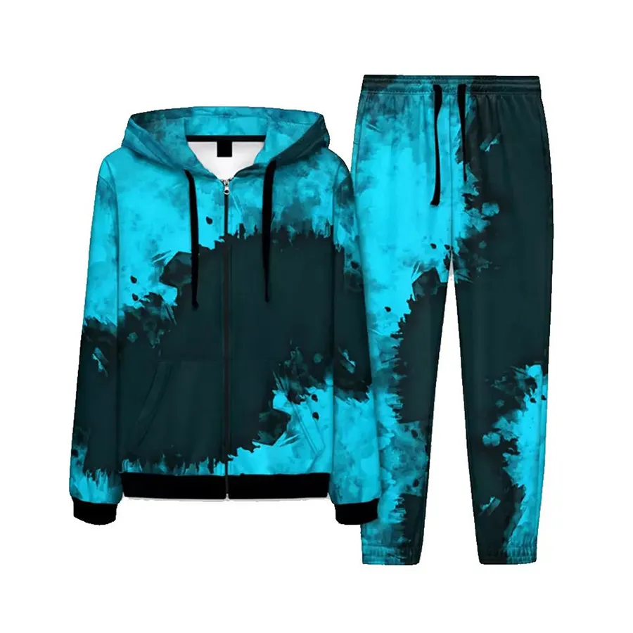 Fashion Trendy Luxury Tie Dye Tracksuits for Men Clothes Custom Track Suit Men Nice Terry Sweat Suit Jogging Suit
