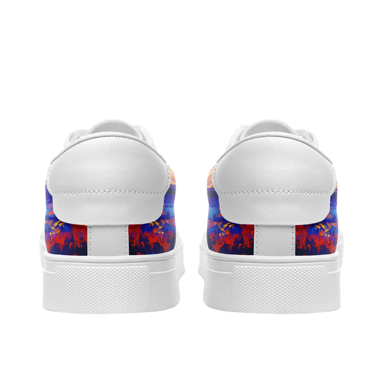 Men's Women's Casual White Shoes 2025 Spring Autumn New Printed Sneakers Superfine Fiber Upper Lace-Up Breathable Durable