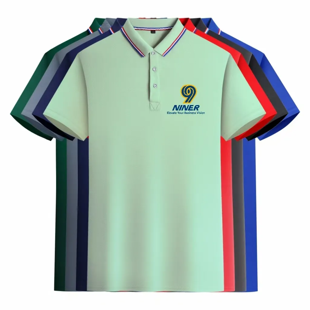 Custom Sweat-Wicking Quick-Dry Breathable Sports Polo T-Shirt for Workwear and Marathon Use Short-Sleeve
