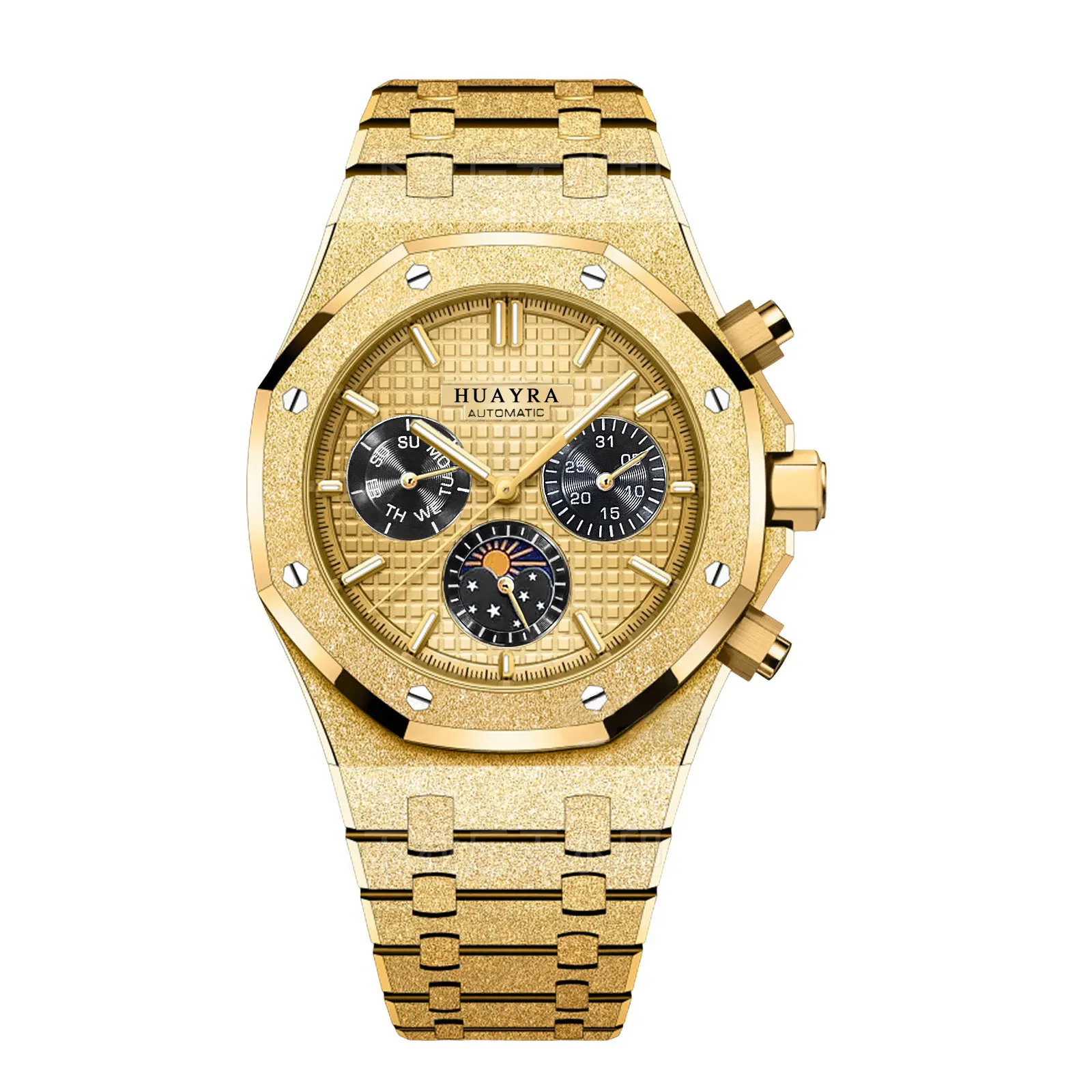 Men's Classic Luxury Mechanical Watch-Stainless Steel Case Band Sapphire Crystal Analog Dial Waterproof 20BAR 40mm Dial Diameter