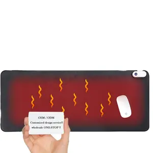 Flashstrike Winter Computer Accessories Warm Leather Rectangular Desk Pad Mat Heated Mouse Pad 800x330mm for Office Use Stock