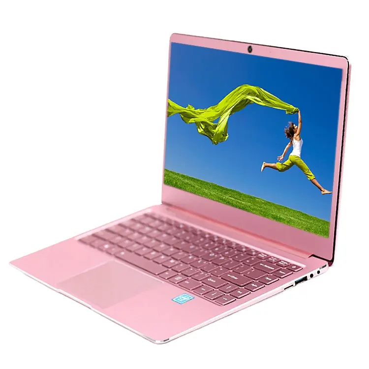 Wholesale Notebook 14inch 16GB+1TB 1920x1200 Celeron N5095 Win10/11 Pink Personal Computer Laptop