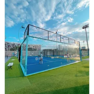 High Strength Paddle Tennis Court Manufacturer Outdoor Panoramic Glass Paddle Field for Training and Recreation