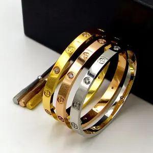Fashion Accessories Jewelry PVD Stainless Steel Jewelry Womens 18K Gold Jewelry Screwdriver Male Female Couple Bracelet
