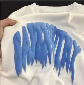 High Quality 250 Gsm T-Shirt Custom 3D Puff Print Vintage Acid-Wash Oversized Off-Shoulder Wholesale 250 Gsm T-Shirt Men