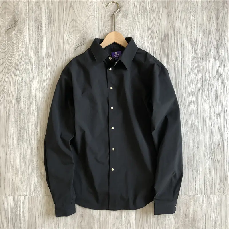 Button up Men's Shirt Cotton Blend Long Sleeve Custom logo Man Shirt