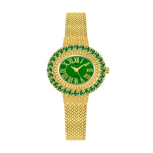 New Trendy Gold Women Luxury Sport Wrist Watch Shiny Lady Design for Girls Jewelry Watches