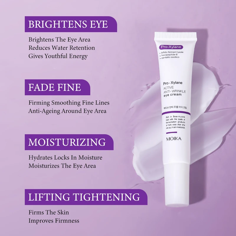 MOIKAPrivate Label Anti Wrinkle Eye Bag Remove Cream Gel for Skin Around Eye Dark Circle Removal Anti Aging Instant Eye Cream