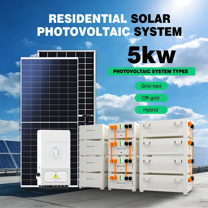 Complete Solar System 5kw for Houses Solar Energy Products 5Kw EU US System Hybrid Battery Lithium ESS
