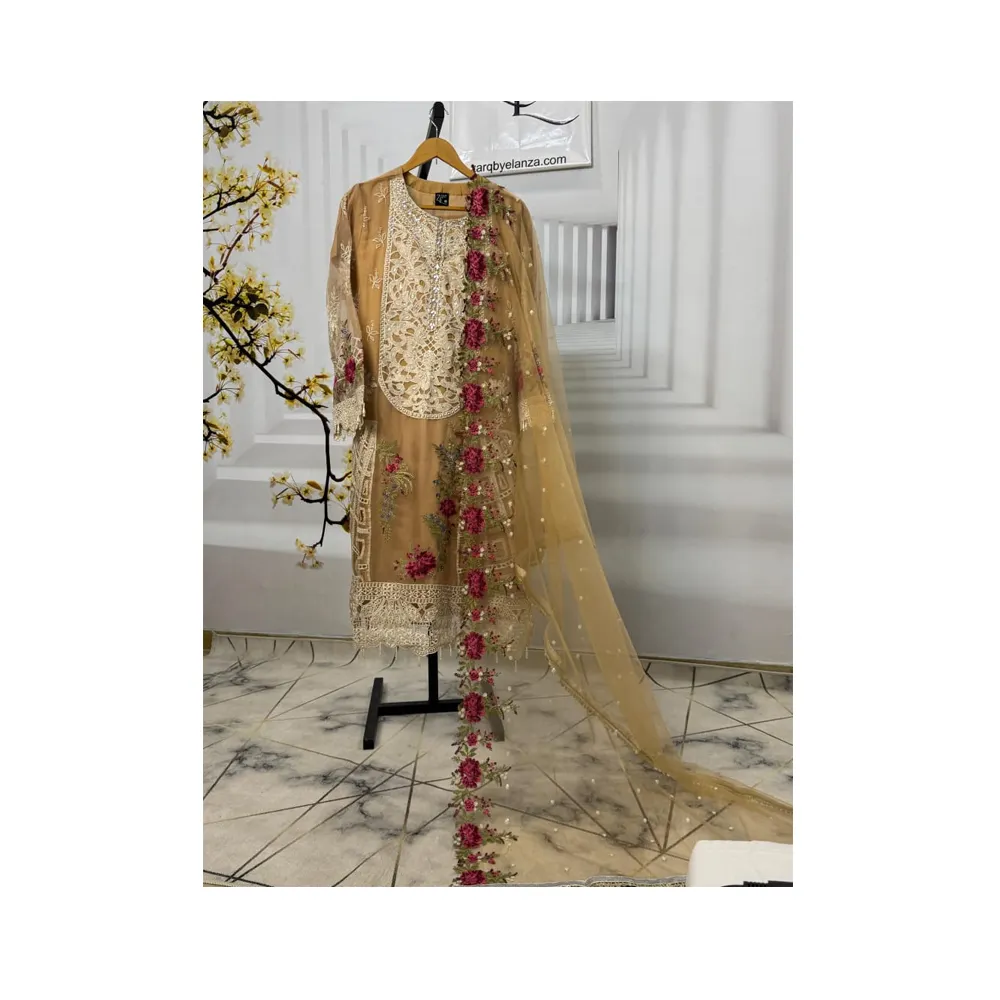 Fancy Heavy Embroidery Pakistani Partywear Dresses Premium Quality Designer Wear Top Brands Pakistani Elegant Dresses for Women
