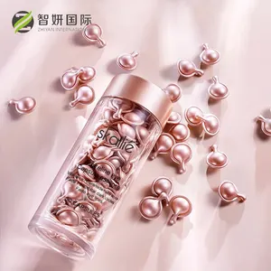 Private Label Organic Vitamin E Sheep Placenta Face Eye Serum Capsules Chicken Leg Shape Anti Wrinkle Repair Serum