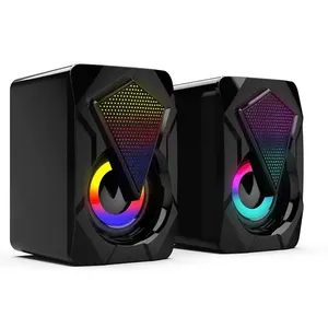 X2 Mini 2.0 RGB LED Lighting Speaker Colorful AUX USB Gamer Accessories for PC Computer