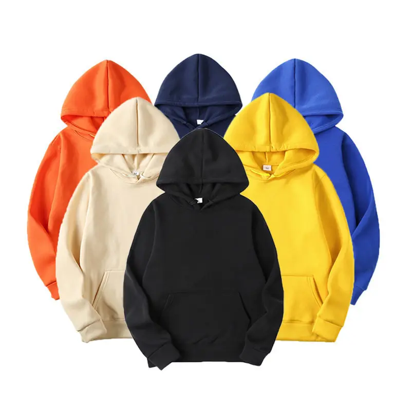 YUKAIHE 220G Custom Logo Men's Fleece Hot Selling High Quality Oversize Drop Shoulder Strings Colorful Hoodies