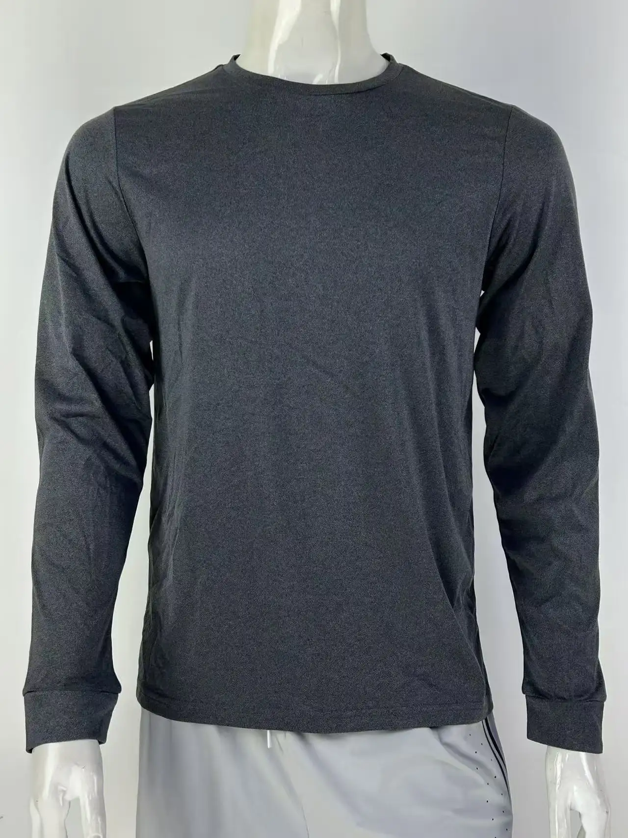 Men's Slim Fit Long Sleeve T-Shirt OEM Sports Casual Over-sized Anti-Pilling Logo Design Patterned Blank Available